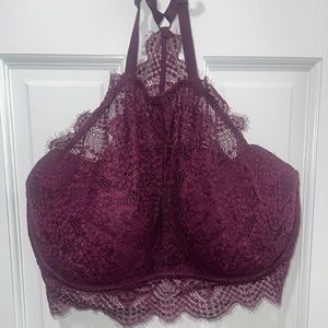 PINK High neck eyelash bralette
